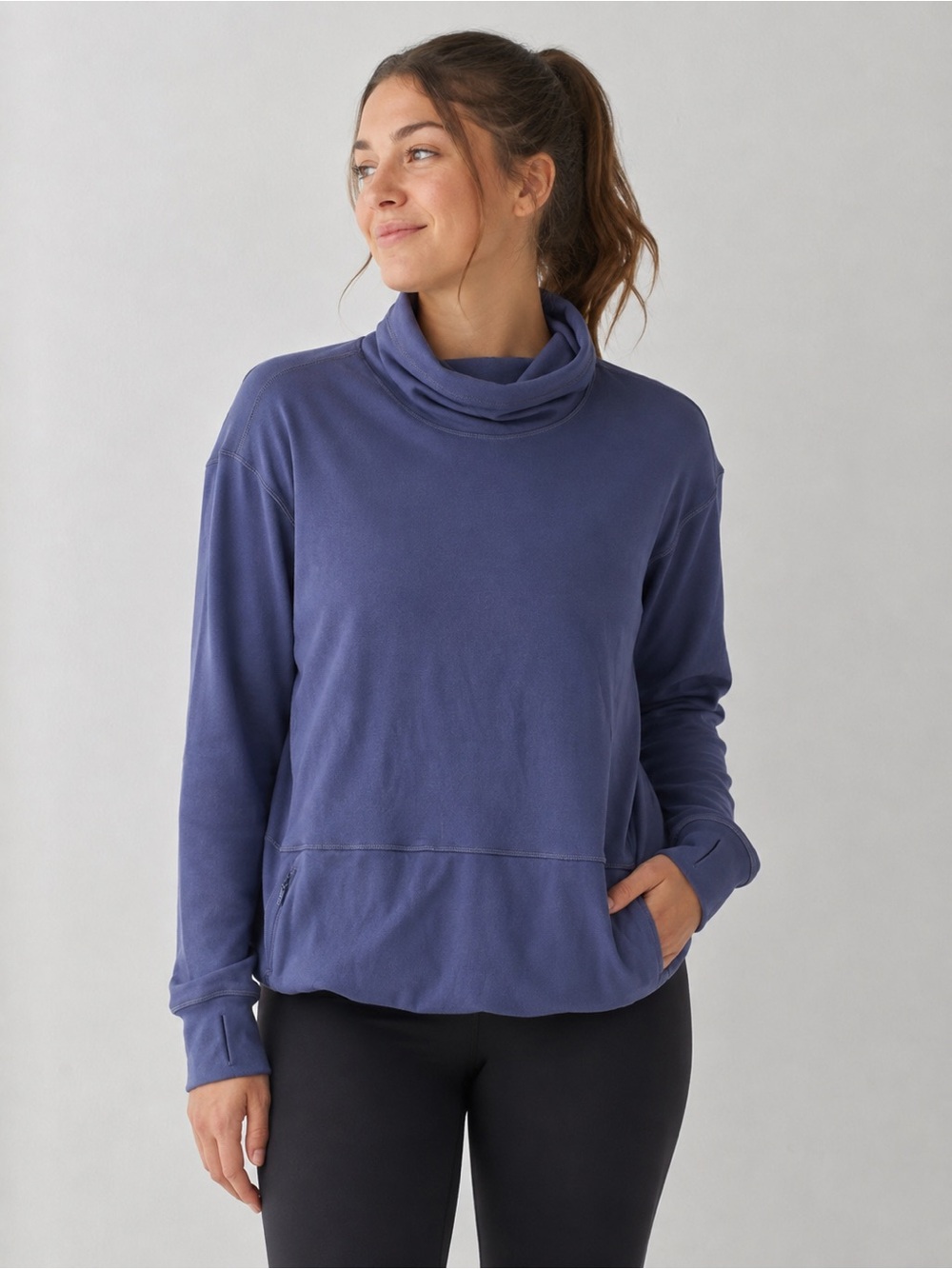 Lululemon Funnel Neck Pullover / Sweatshirt Blue Size 8